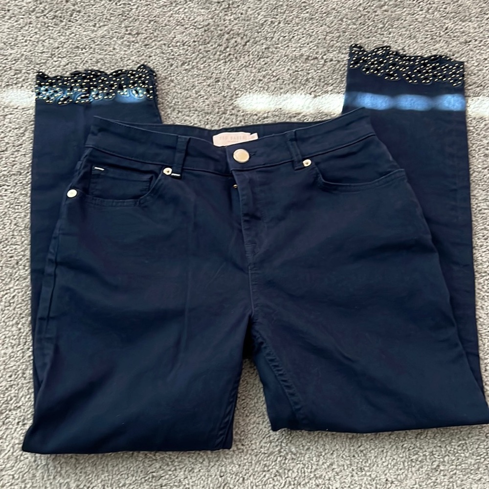 Ted Baker Jeans with Gold Embellished Cuffs SZ 28